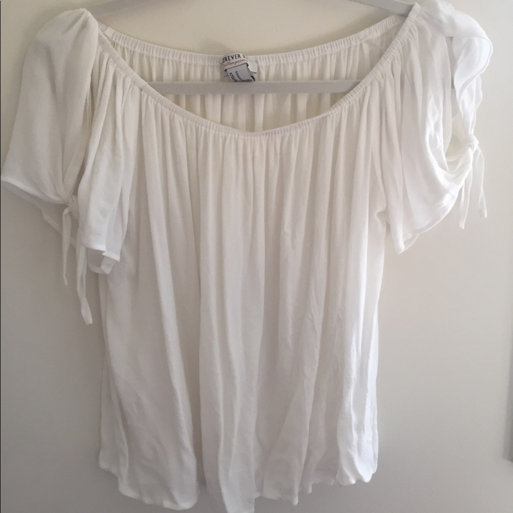 White off the shoulder top